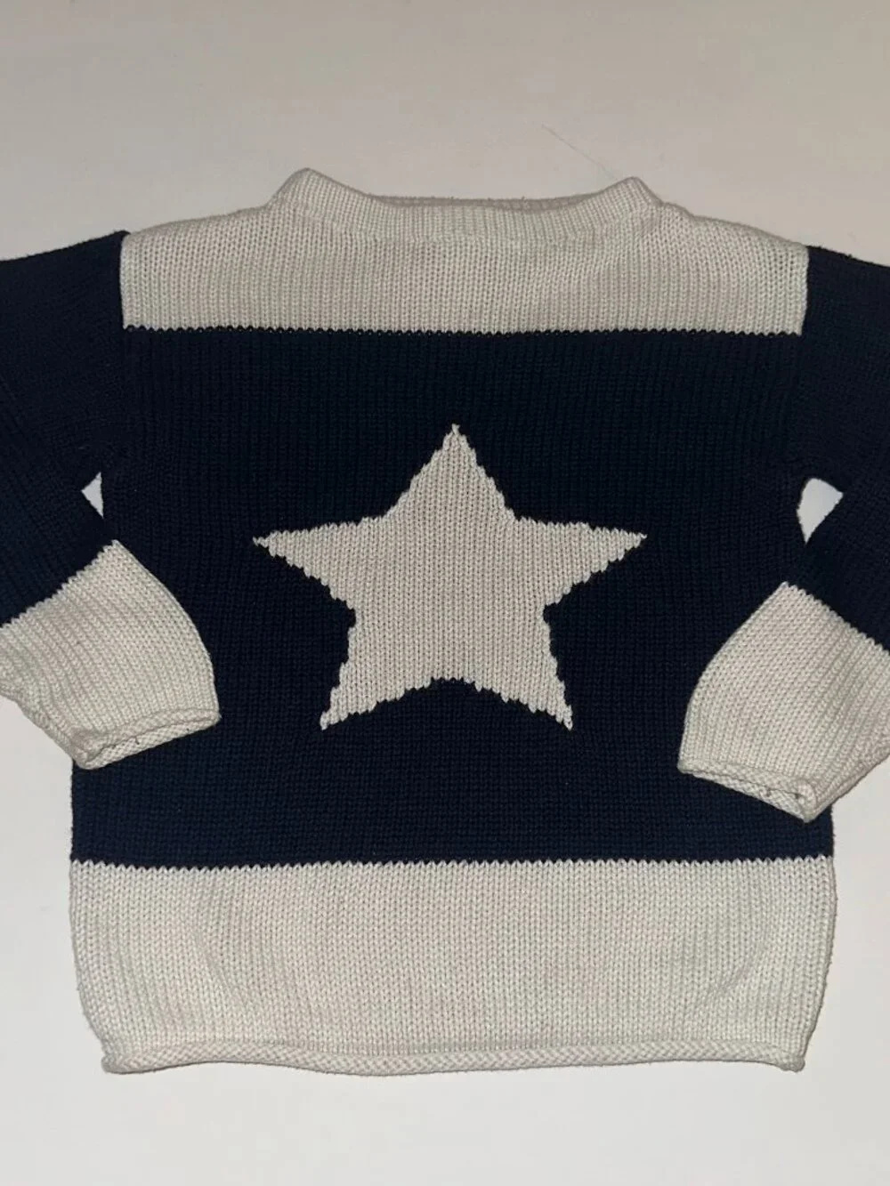 Vintage OshKosh B’gosh Cardigan Sweater Navy & White STAR Kids Size 5T 5